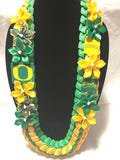 Oregon fan lei, lei for football fan, Oregon