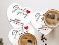 Funny Girl Friend Coaster Set/Personalized Drink Coasters/Customized Girl Gang Coasters/Cute Heart Shaped Cocktail Coasters/Best Friend Gift