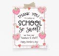 Cute Valentine Sweet Teacher Appreciation Sign - Easy Teacher, Staff, Educator Appreciation Printable - Gift for Teacher - Team Thank You