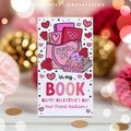 Editable Book Valentine's Day Gift Tag You're #1 in my Book Valentine's Day Classroom Tag Valentine Teacher Bookmark Tag Instant Download VL