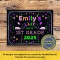 Printable Last Day of 1st Grade Sign Last Day of School Last Day of Chalkboard Sign Instant Download Sign Preschool Pre-Kindergarten