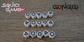 Set of 3 Gonggi games from Squid Game 2 (15 game pieces) - Simple White Edition - Korean skill game