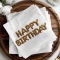 Birthday Napkins, Birthday Party Printed Paper Beverage Napkins, Birthday Decor, Vintage Birthday Cocktail Napkins, Vintage Luncheon Napkins